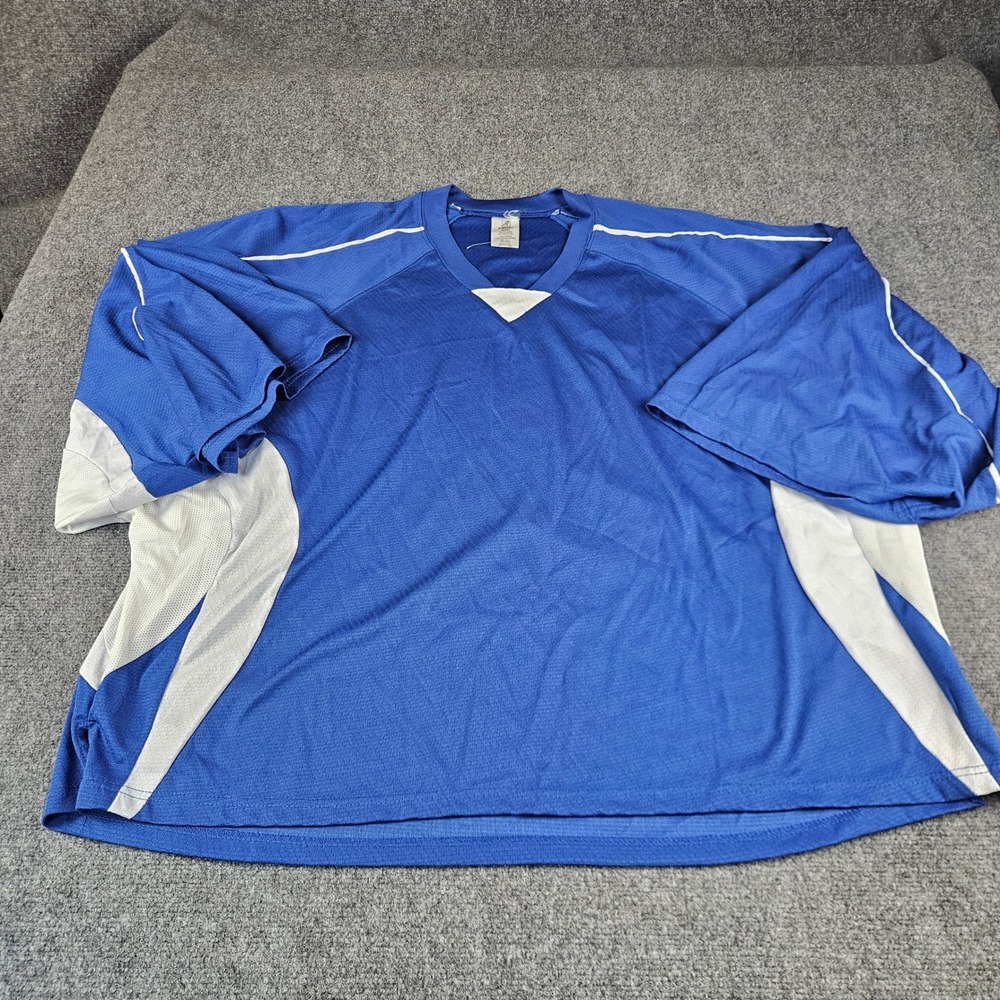 Kamazu Goal Mens‎ 3XL Soccer Jersey Blue White Athletic Mesh Performance Shirt